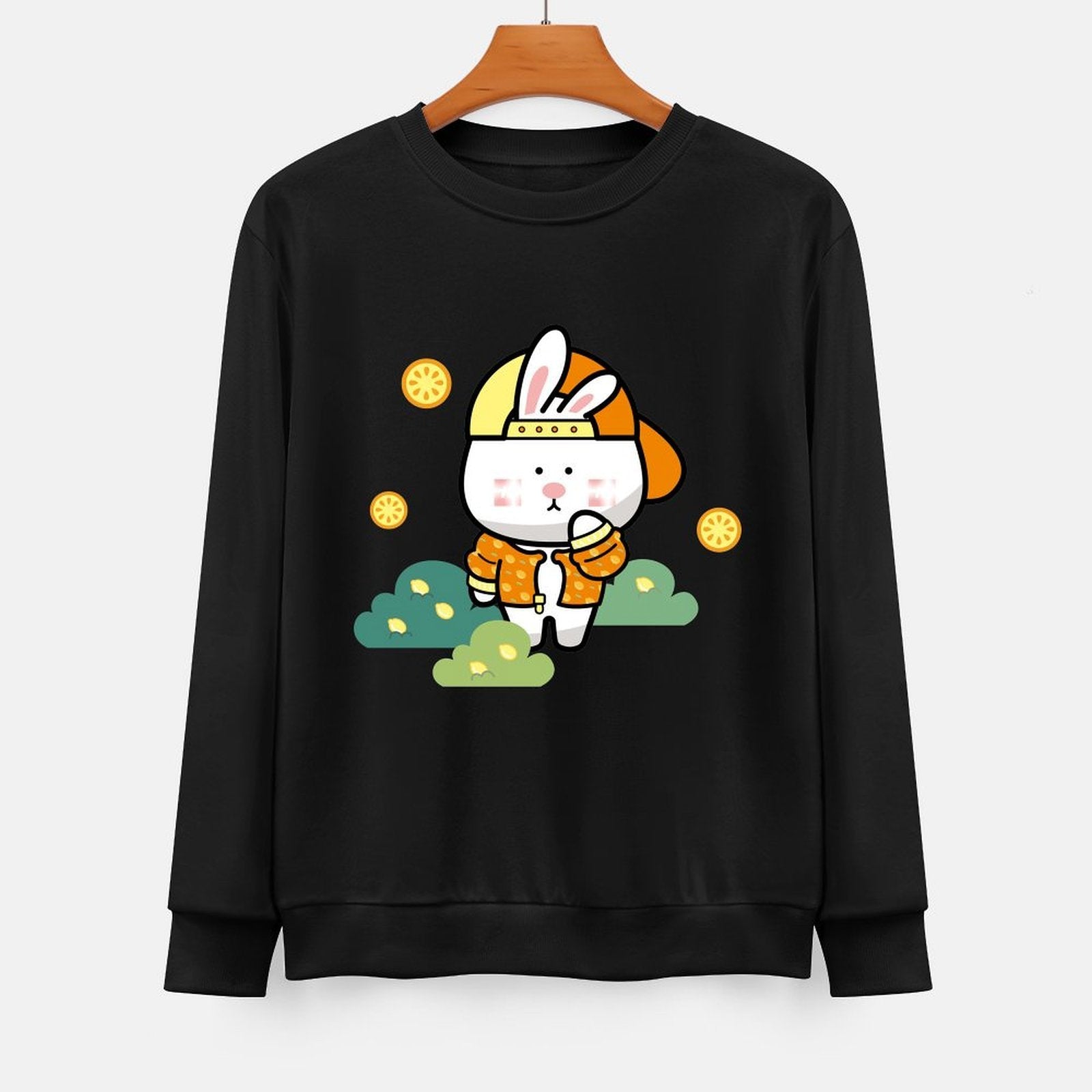 Front Patterned Long Sleeve TopOversized RegularFit